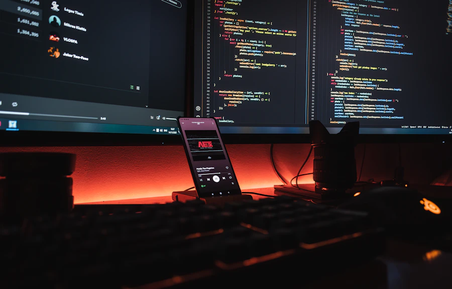 Tela de terminal com código e comandos de análise técnica